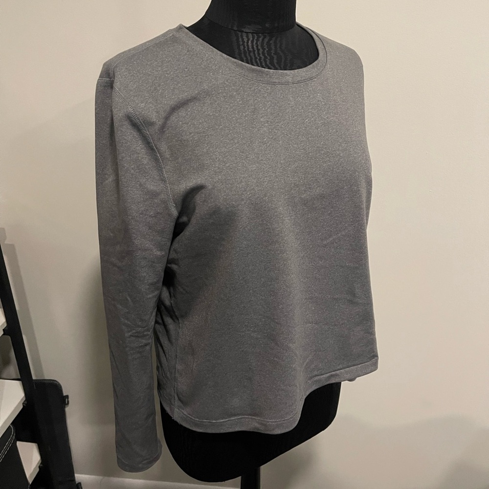 Lululemon Athletica Back Up Heathered Slate Long Sleeve Top - Picture 4 of 4